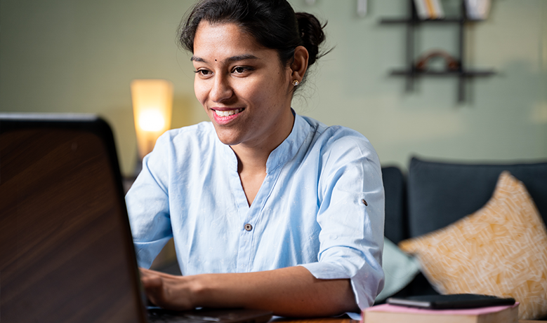 person on computer