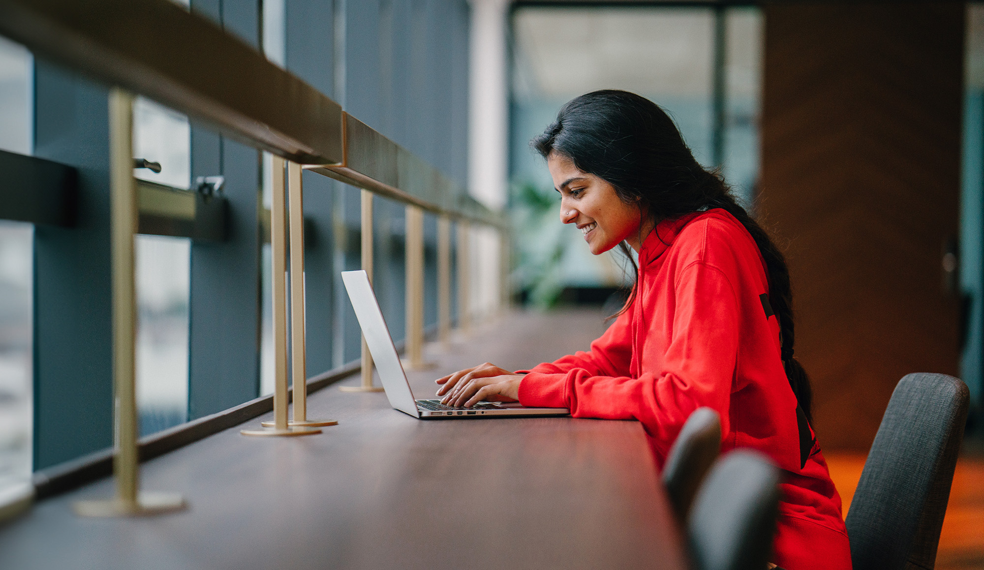 person on computer